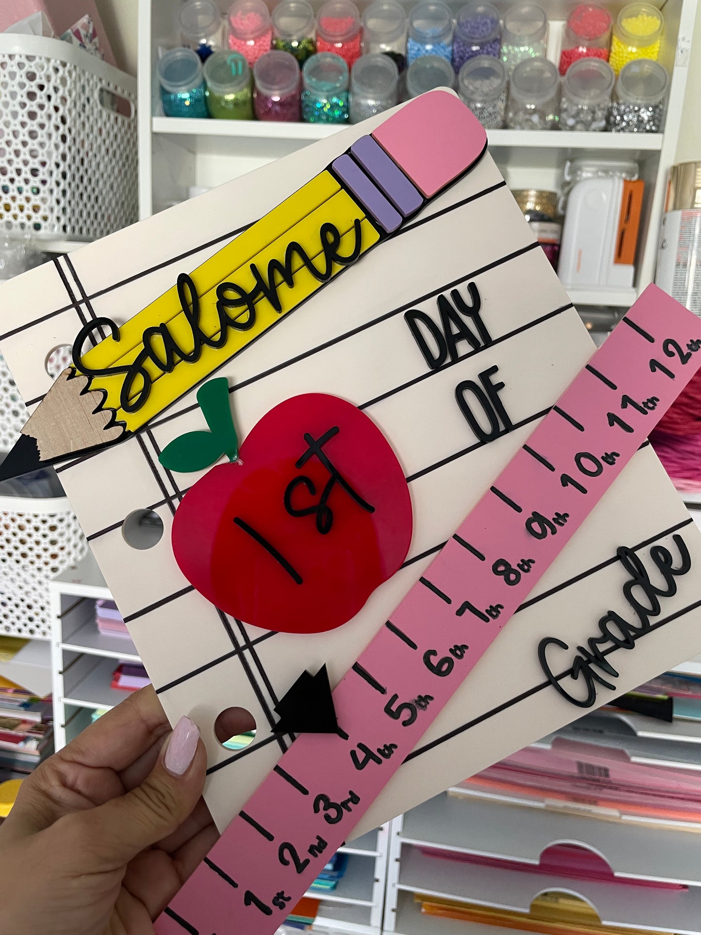Customized First And Last Day School Sign,
