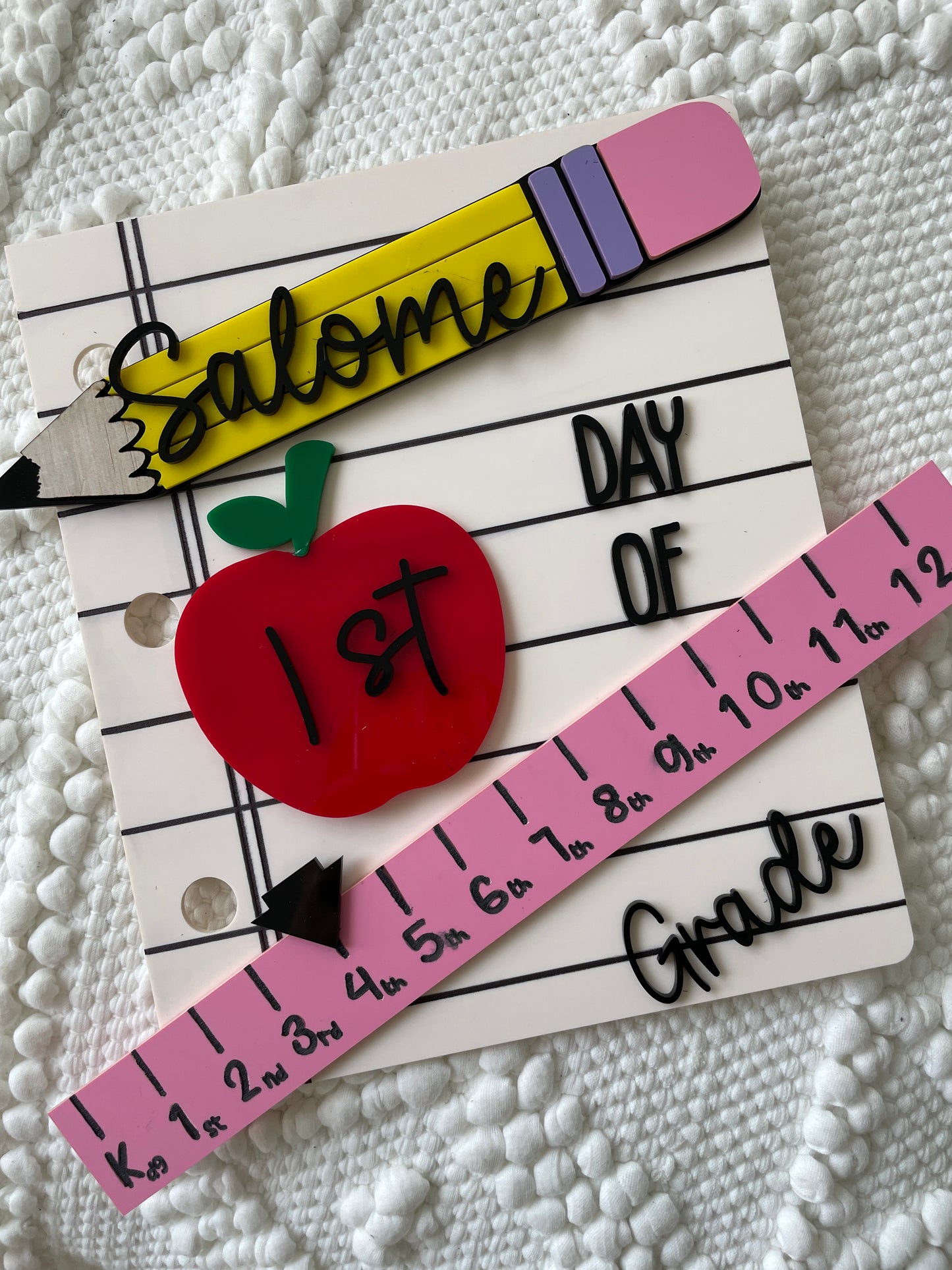 Customized First And Last Day School Sign,