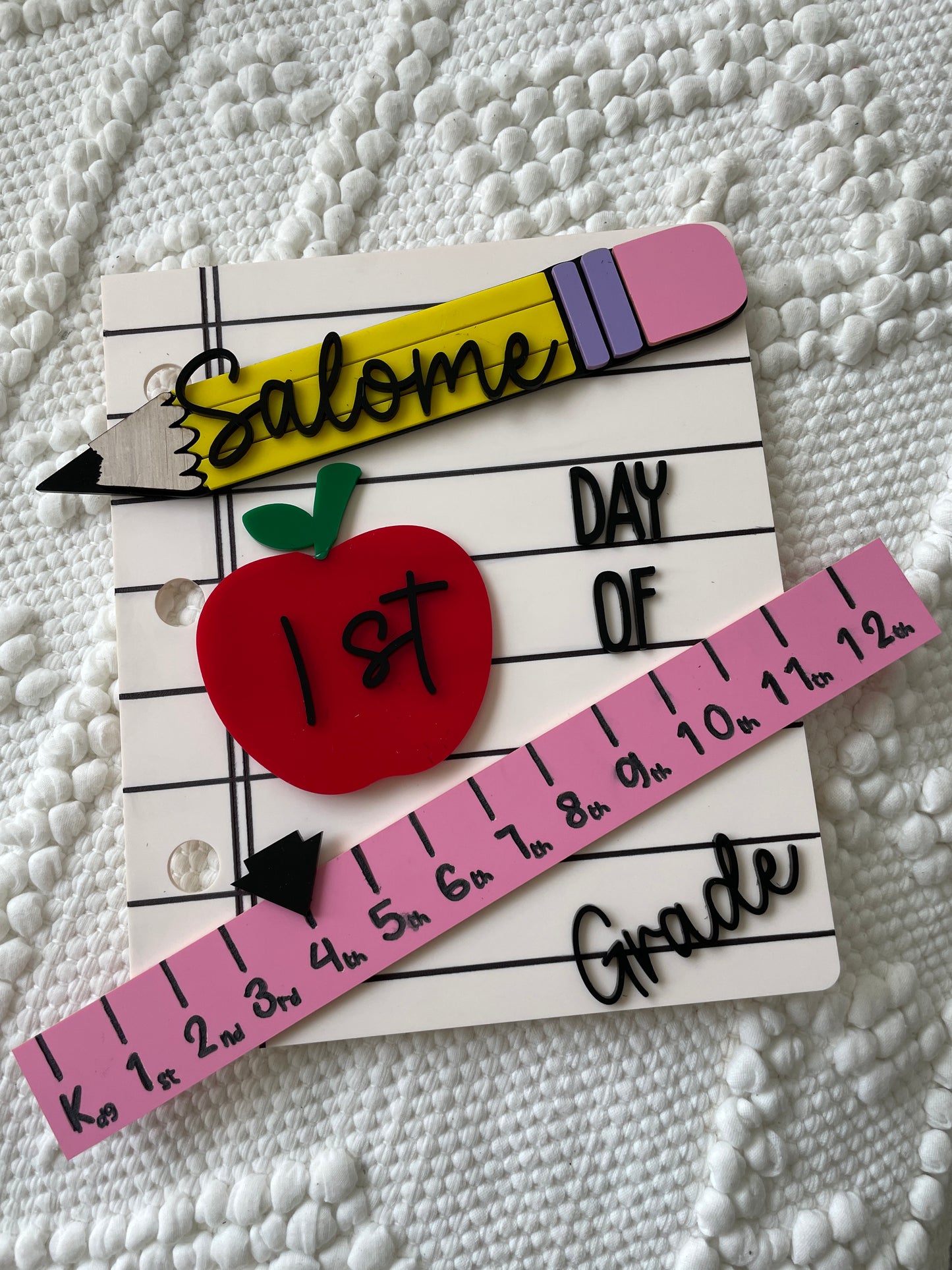 Customized First And Last Day School Sign,