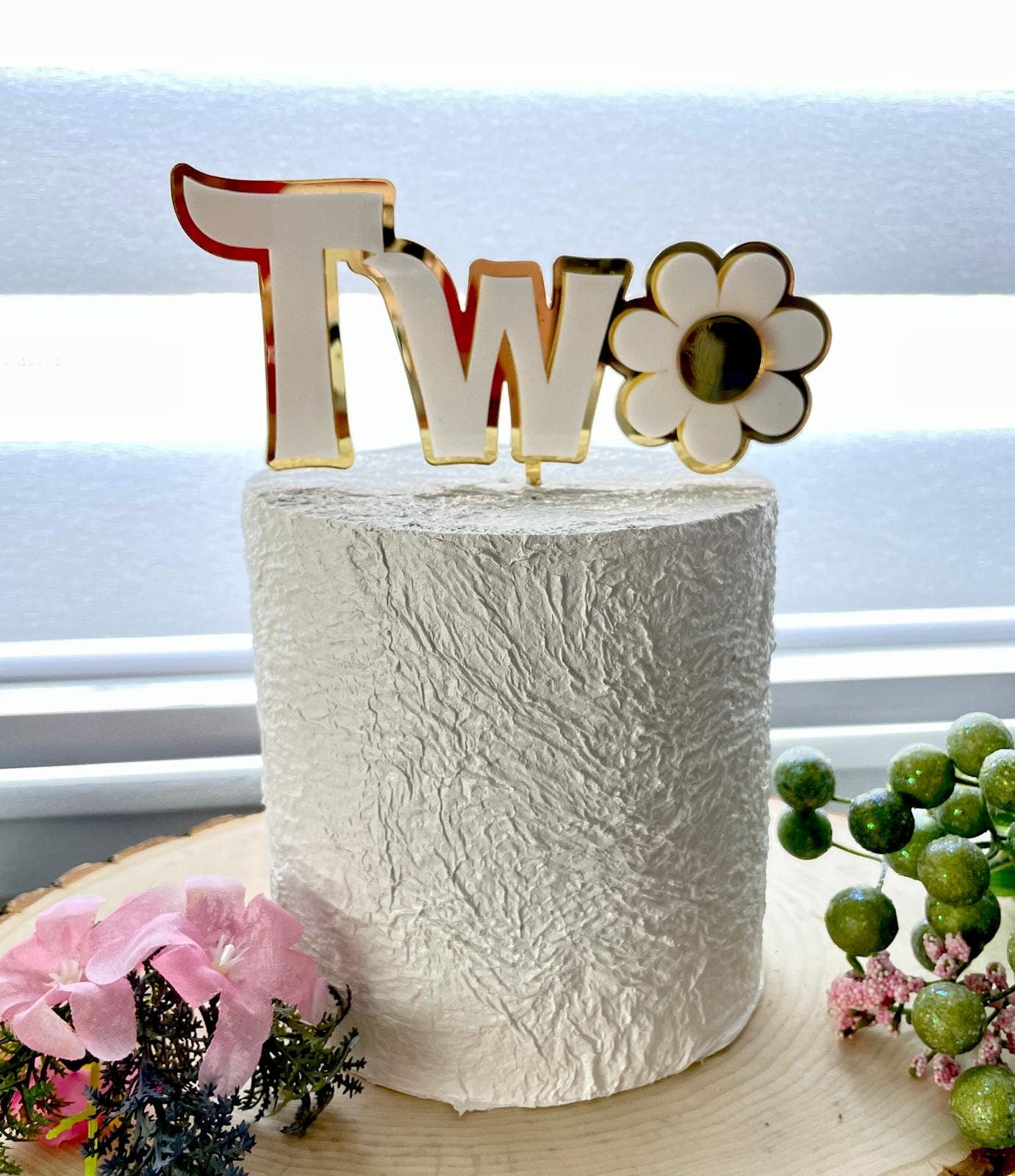 flower cake topper