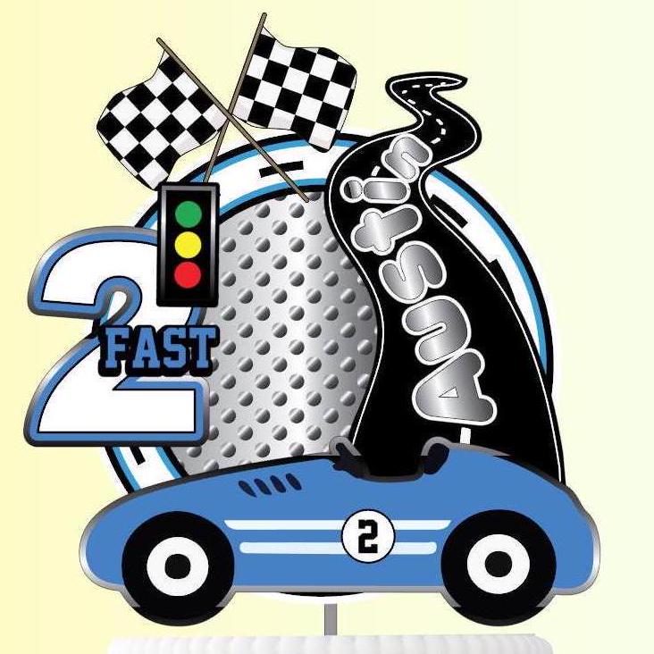 Two Fast Cake Topper