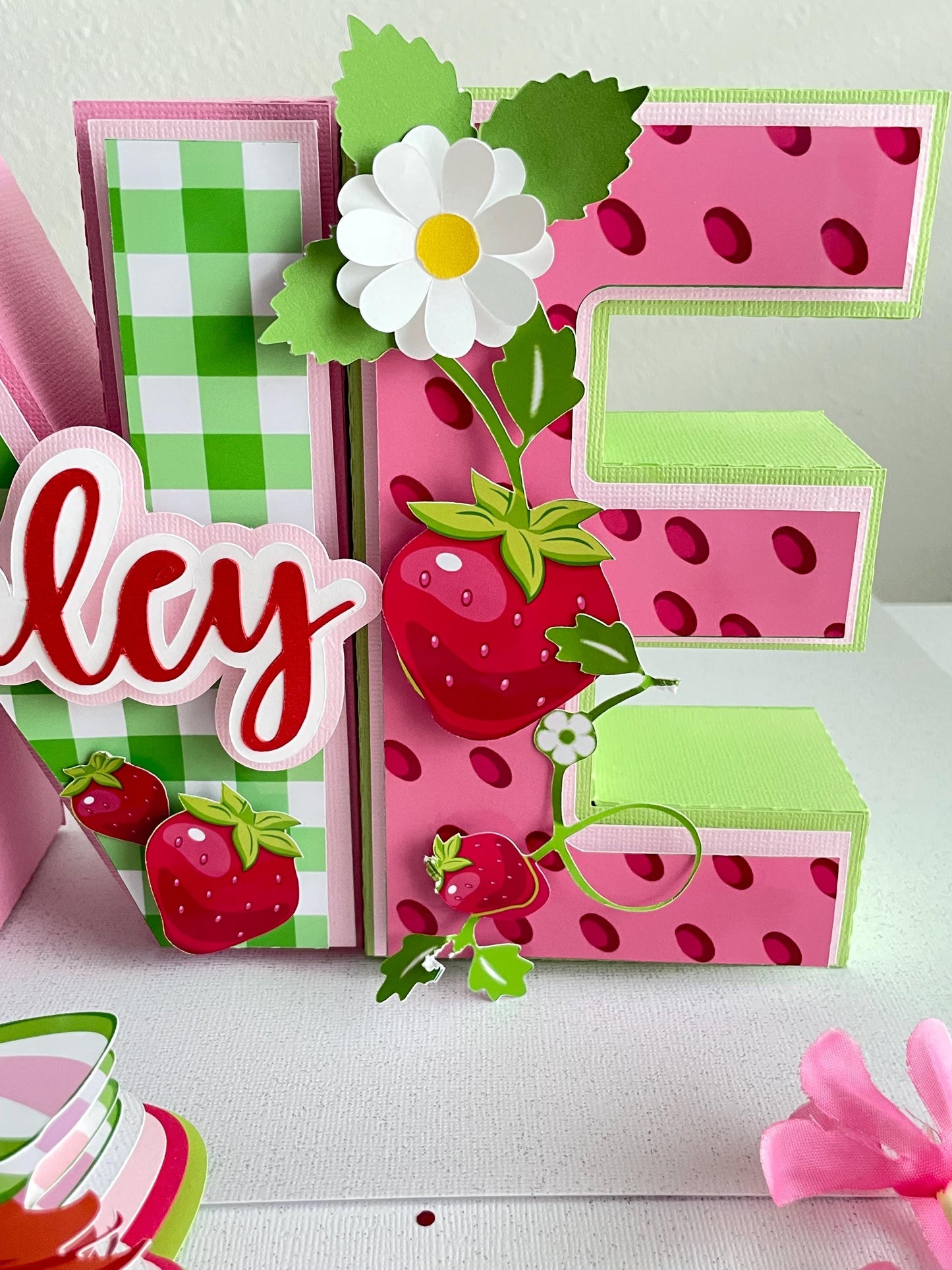 Strawberry cake topper