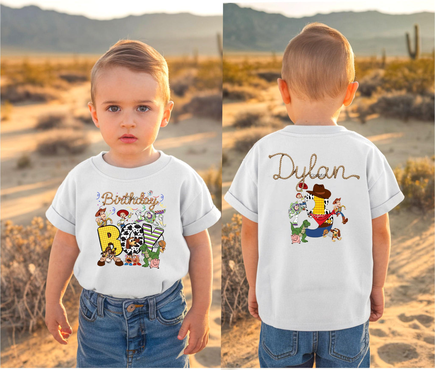 Toy Story Personalized Birthday Shirt – Buzz & Woody Family Tee