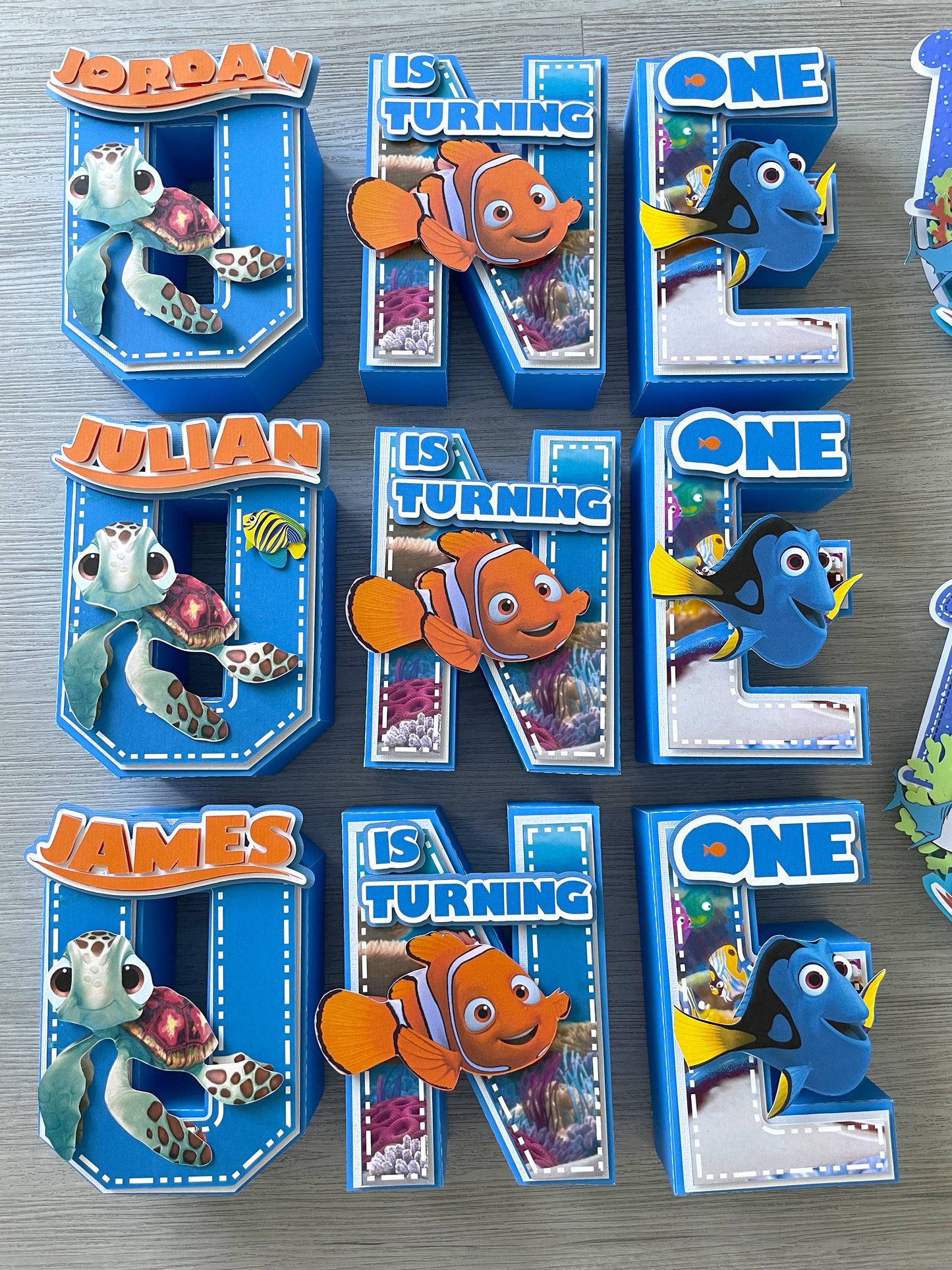 FINDING NEMO 3D Letters