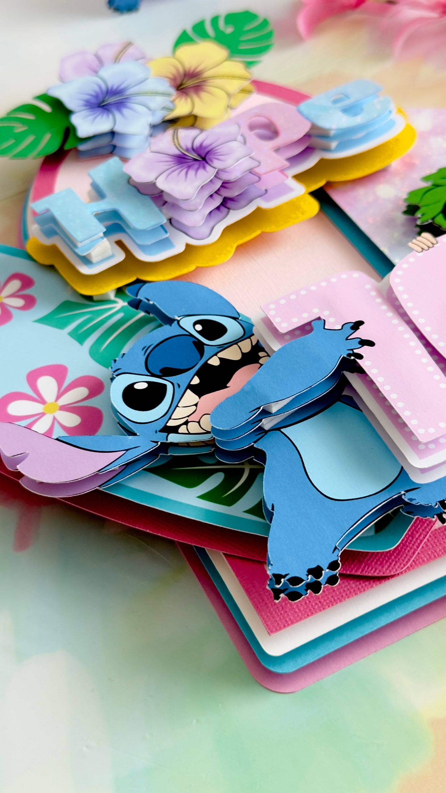 Stitch Cake Topper – Personalized Birthday Decoration