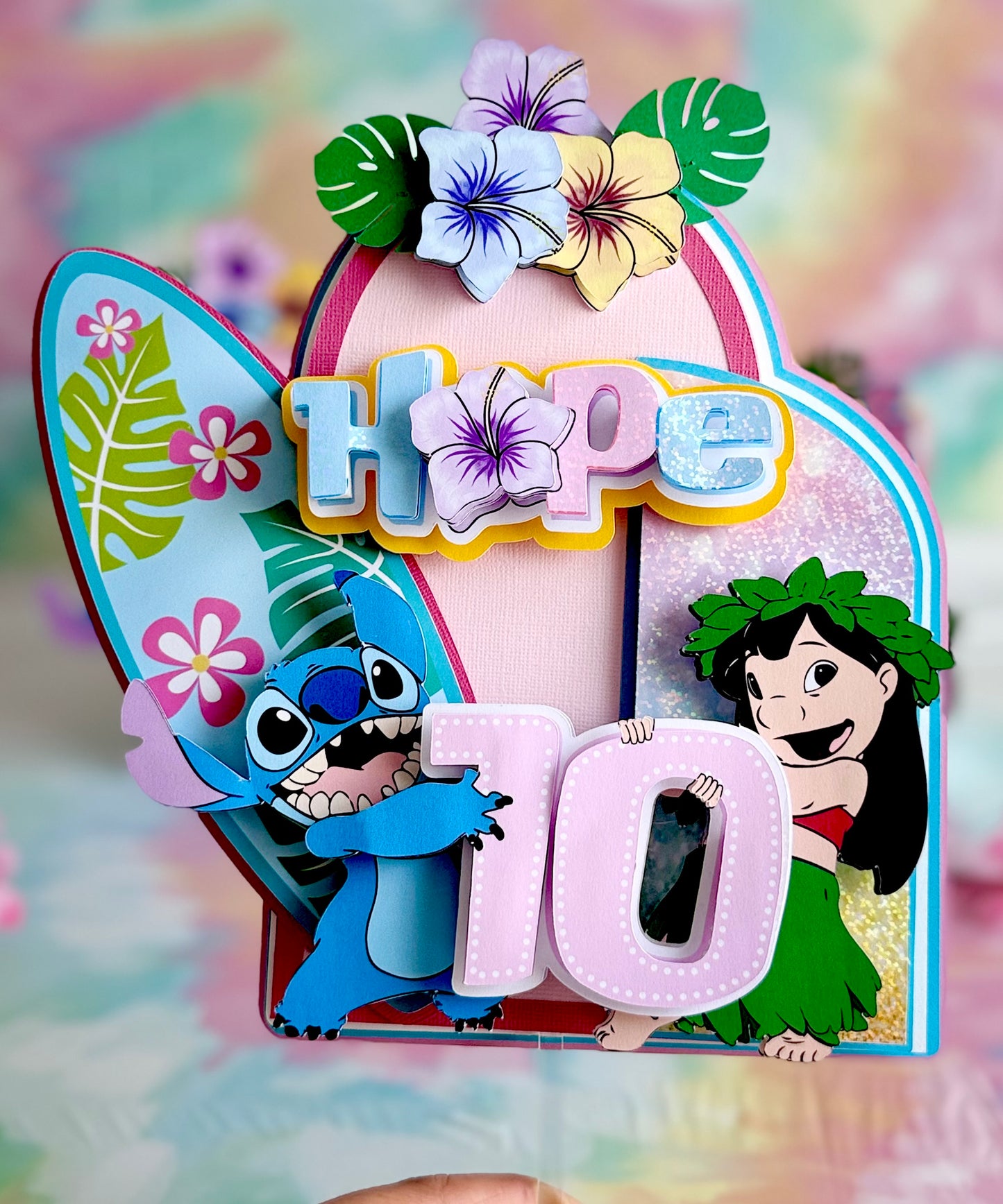 Stitch Cake Topper – Personalized Birthday Decoration