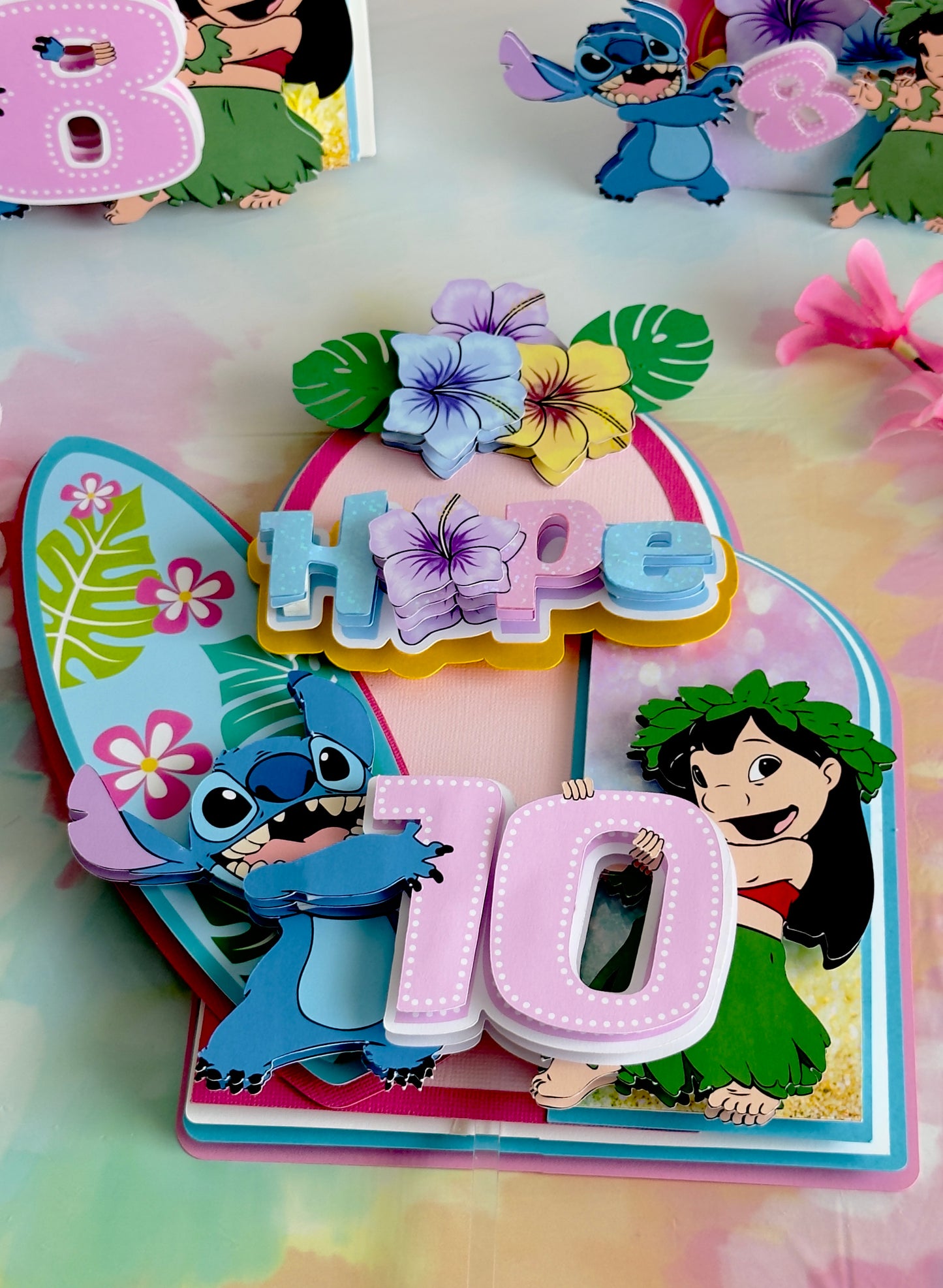 Stitch Cake Topper – Personalized Birthday Decoration