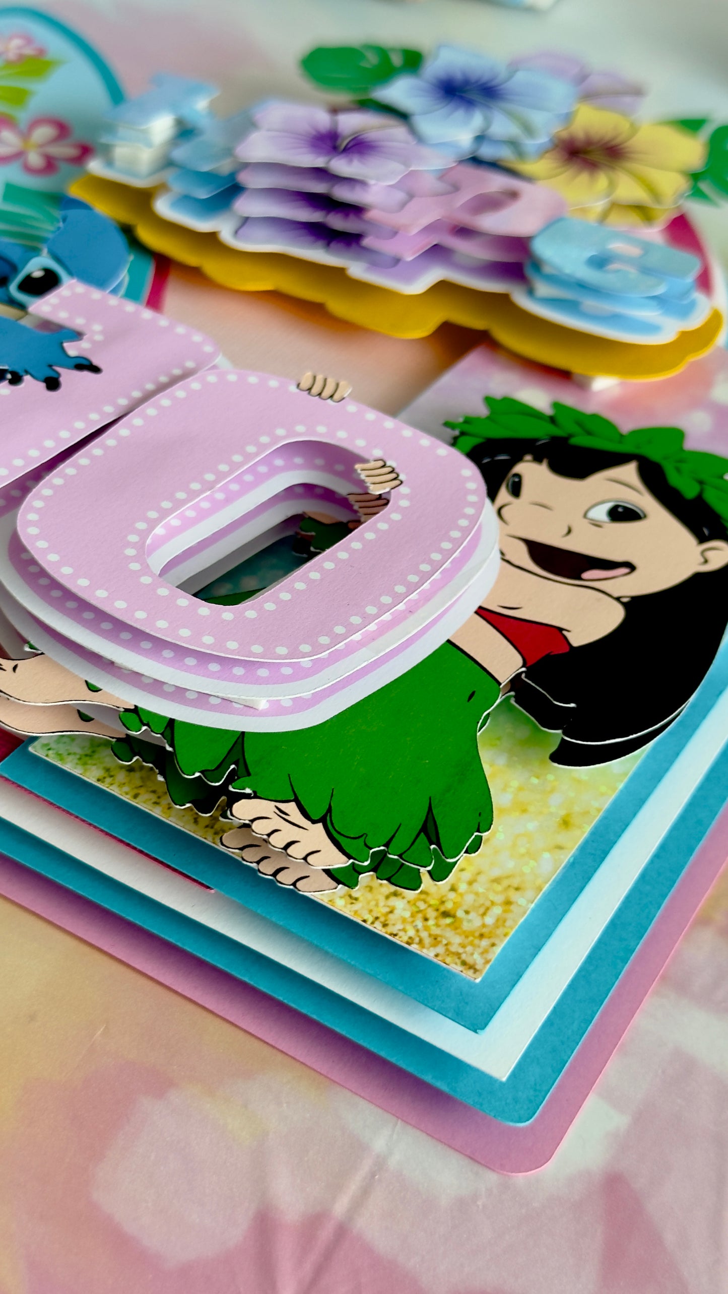 Stitch Cake Topper – Personalized Birthday Decoration