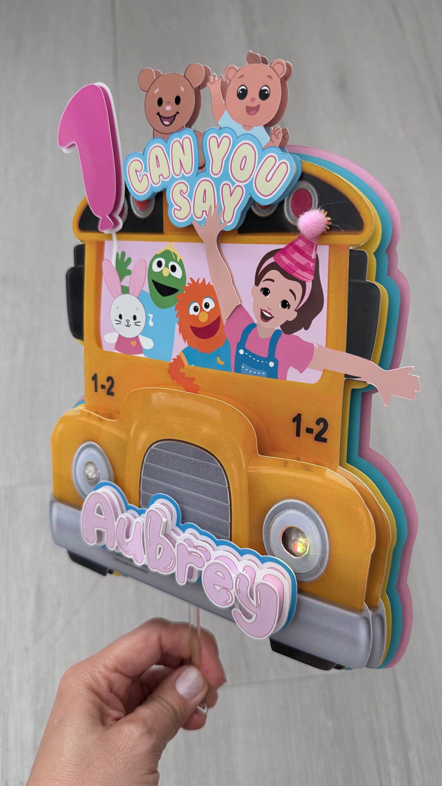 Ms. Rachel Cake Topper - Personalized with LED Lights