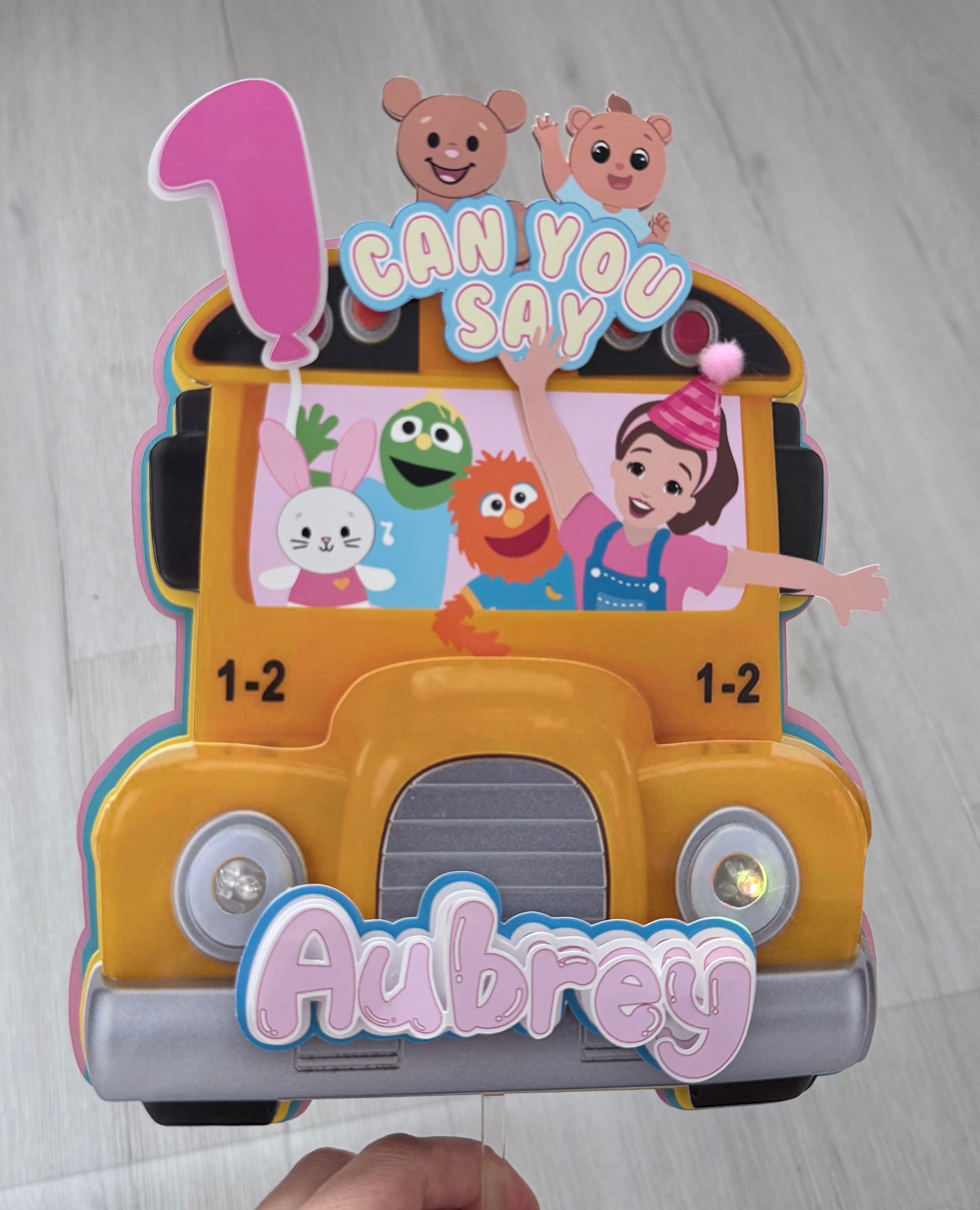 Ms. Rachel Cake Topper - Personalized with LED Lights