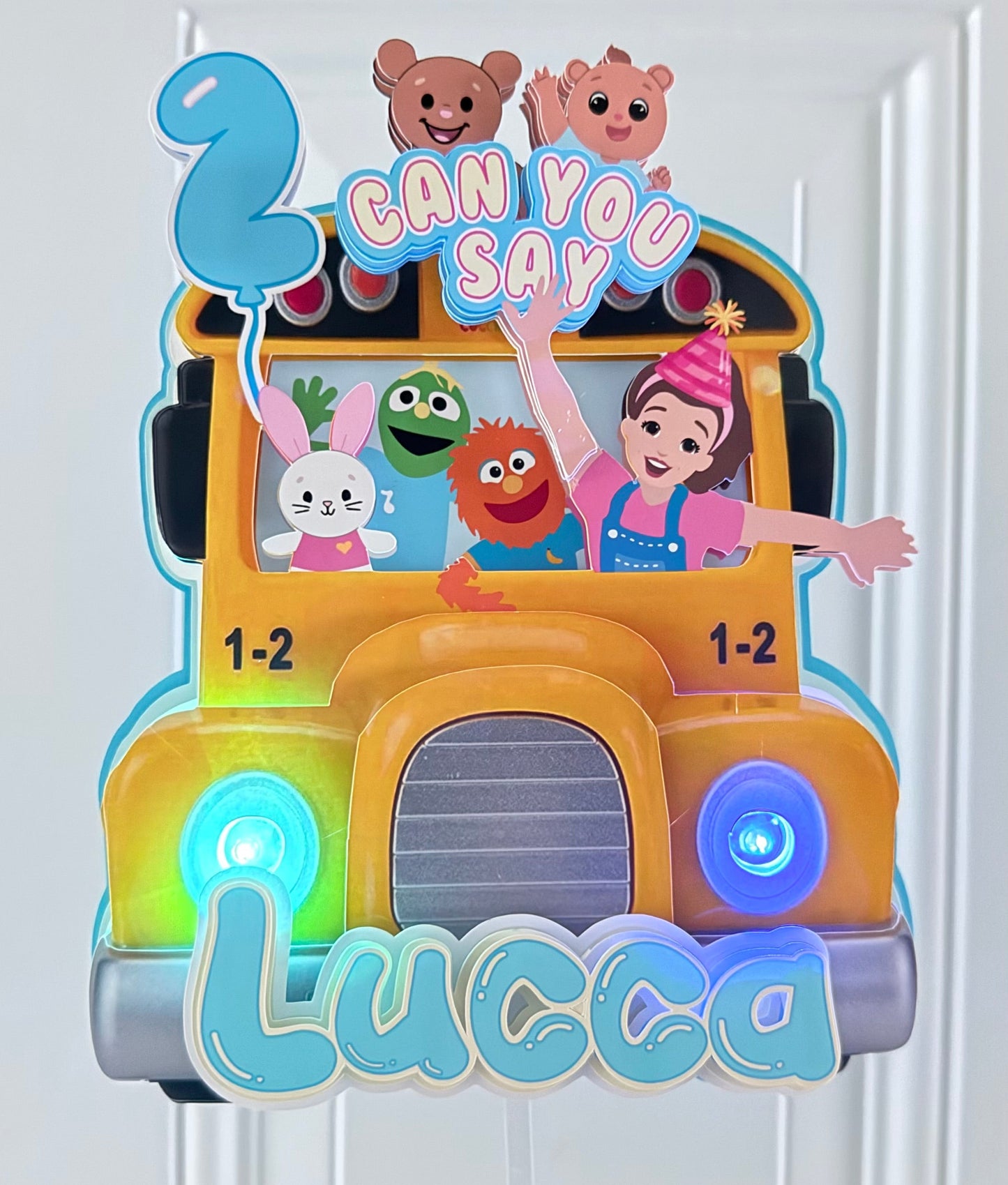 Ms. Rachel Cake Topper - Personalized with LED Lights