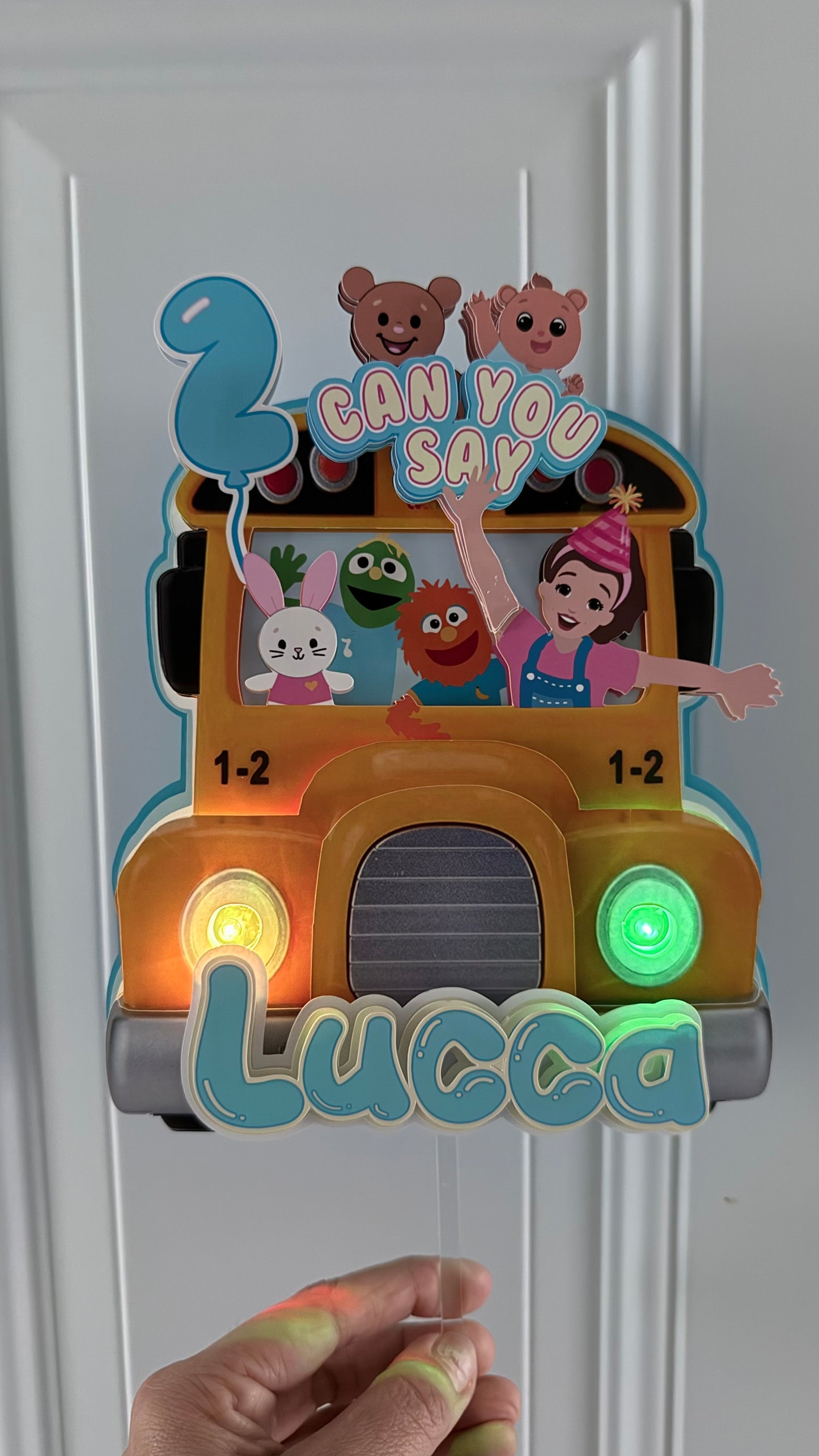 Ms. Rachel Cake Topper - Personalized with LED Lights