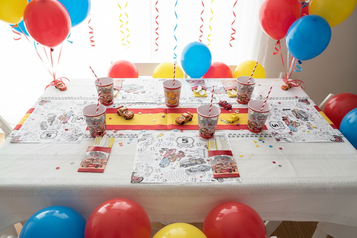 Disney Cars Party Table Setup