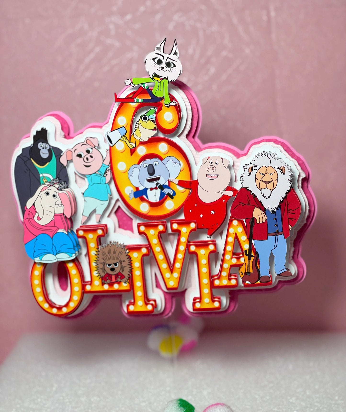 Sing movie Cake topper