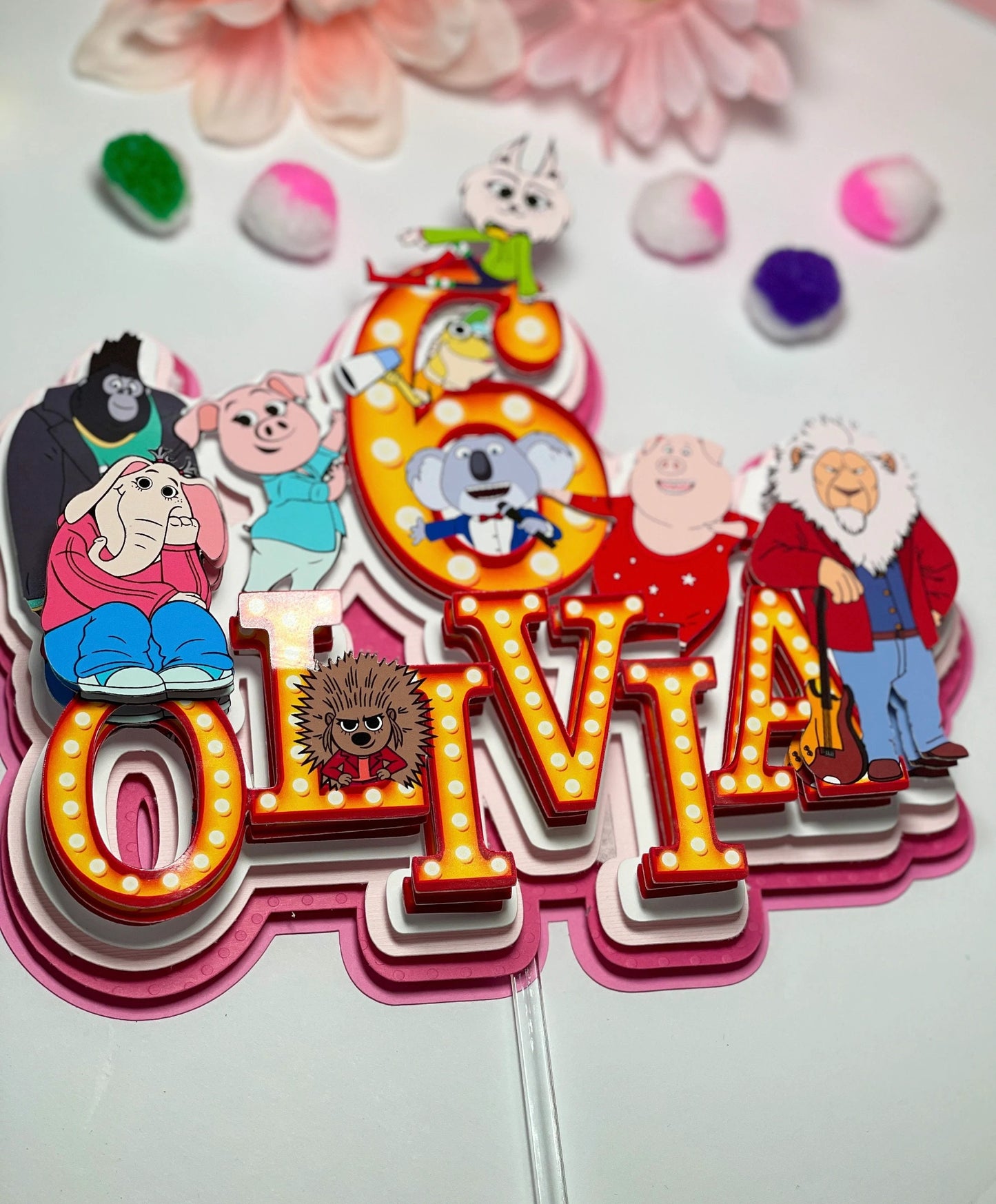 Sing movie Cake topper