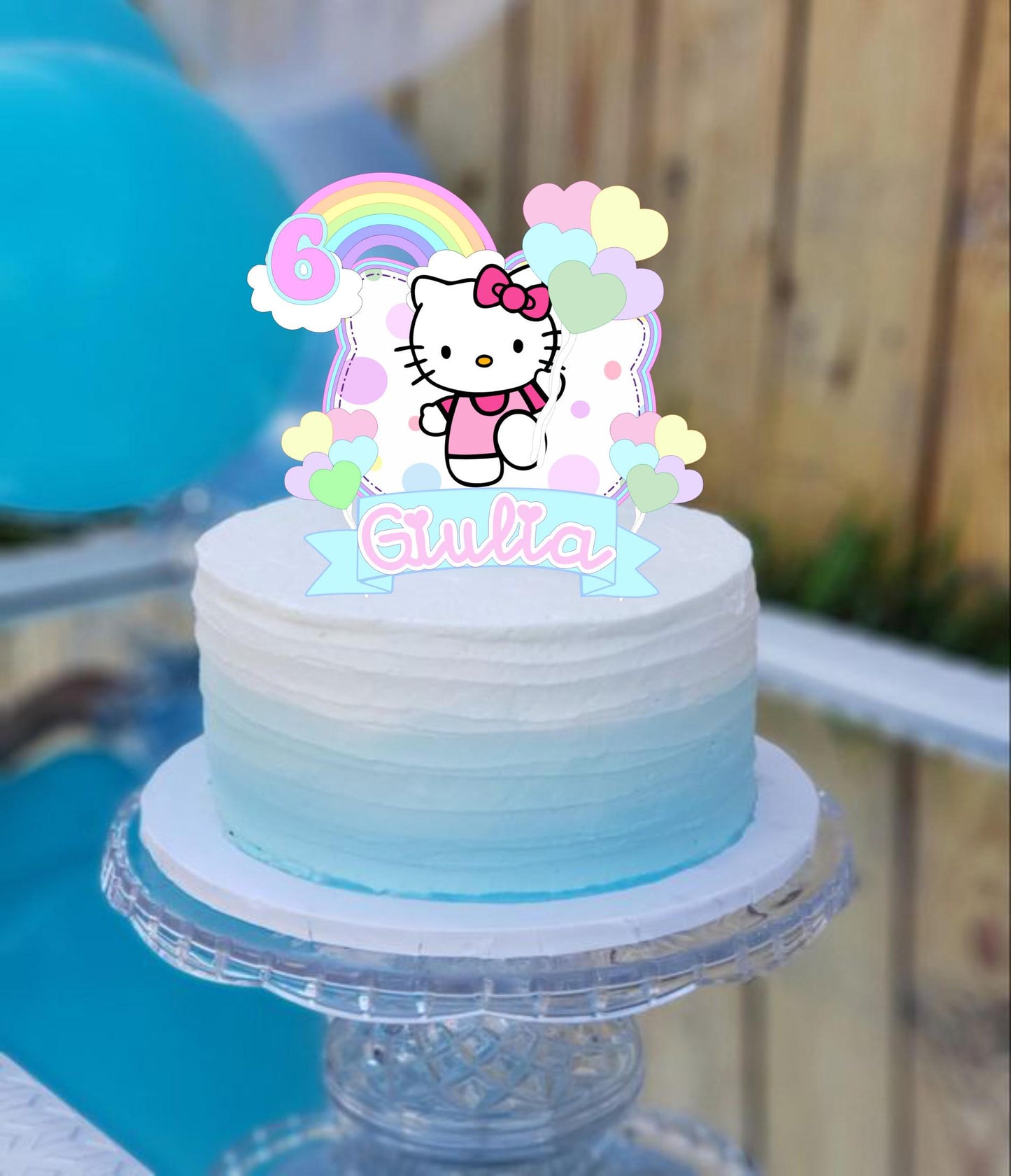 Hello Kitty cake topper