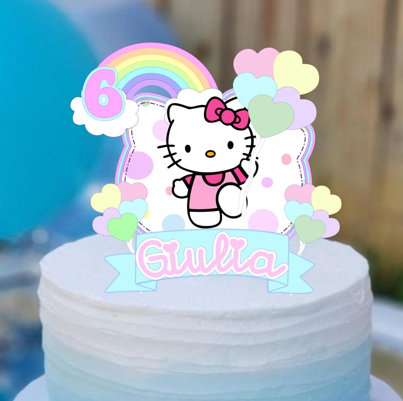 Hello Kitty cake topper