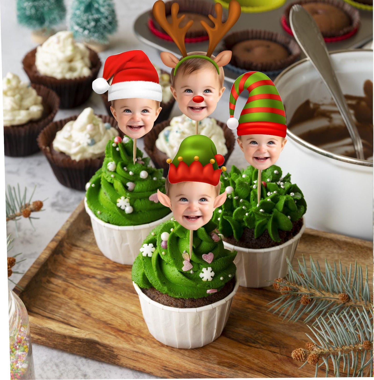 Christmas Cupcake toppers