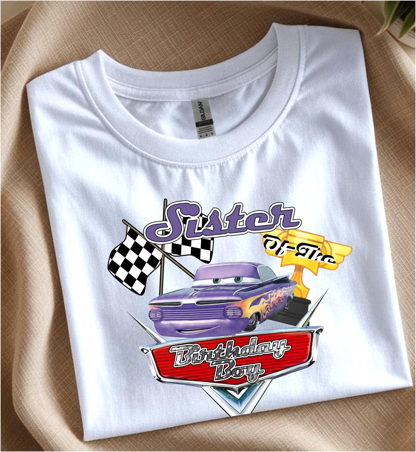 Lightning McQueen Personalized Birthday Shirt – Disney Cars Family Tee