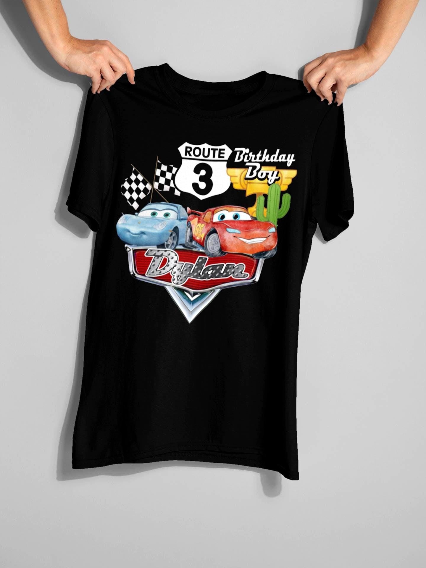 Lightning McQueen Personalized Birthday Shirt – Disney Cars Family Tee