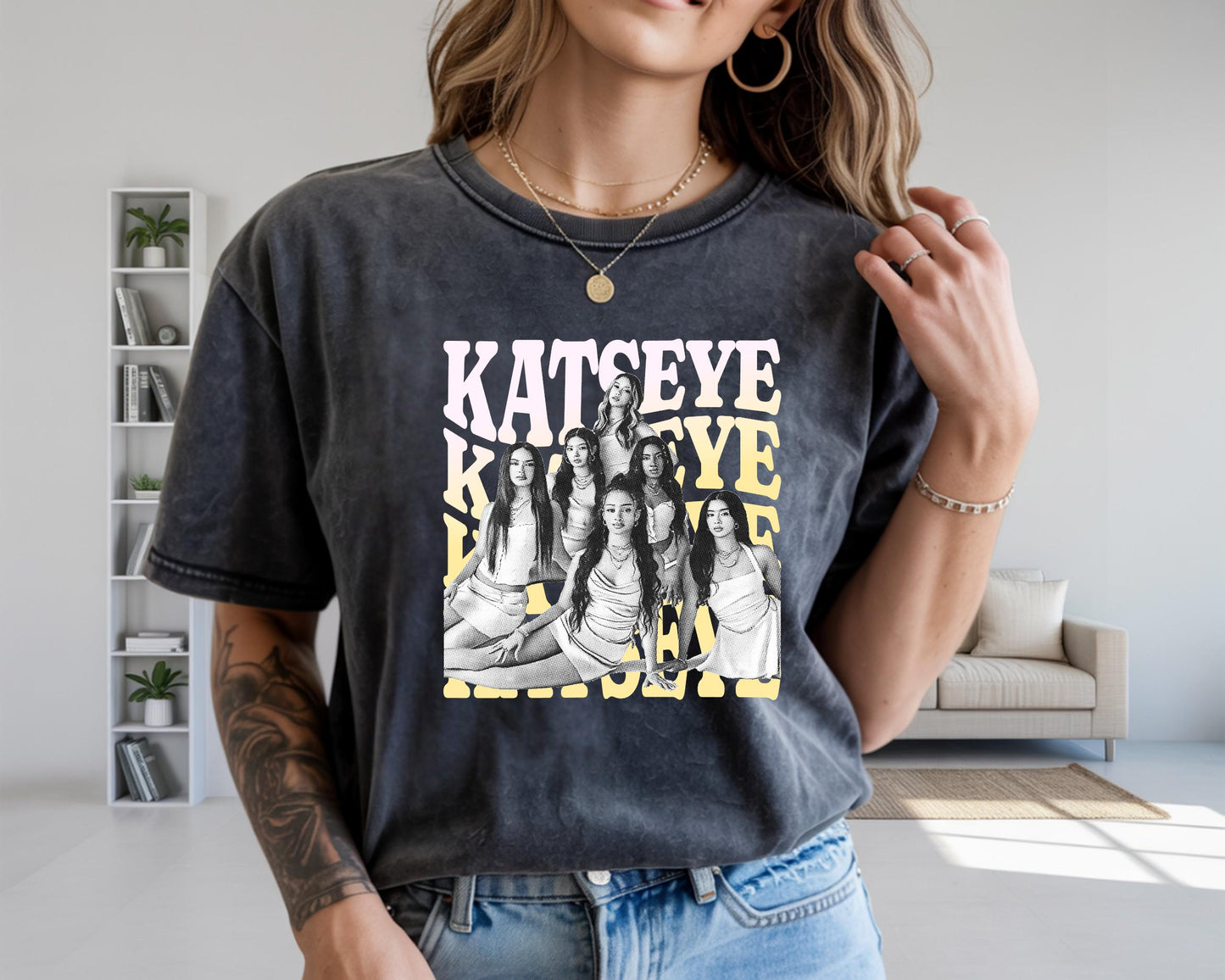 Katseye Shirt, Chaos Tee, Katseye Kpop t-shirt, Katseye Kpop Graphics Tee, Katseye Gnarly Sweatshirt, Eyekon Kpop Fan Merch
