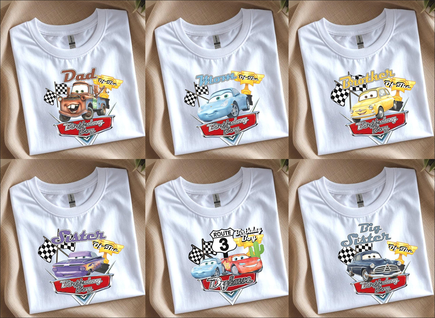Lightning McQueen Personalized Birthday Shirt – Disney Cars Family Tee