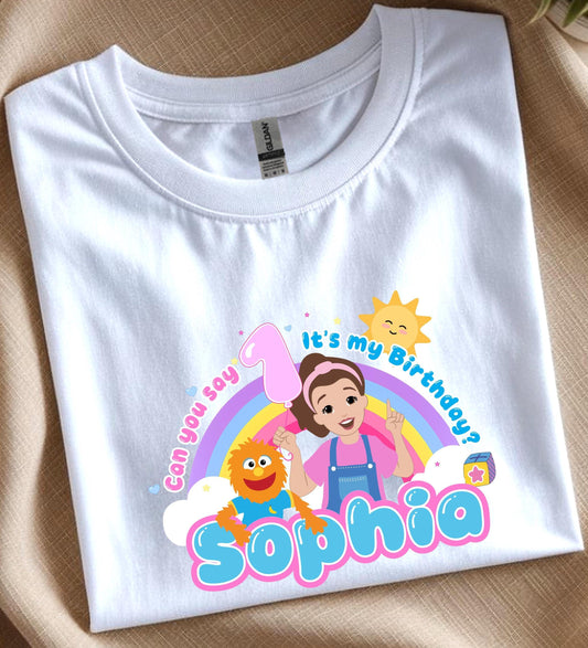 Ms. Rachel 'Can You Say?' Personalized Birthday Shirt – Family Tee